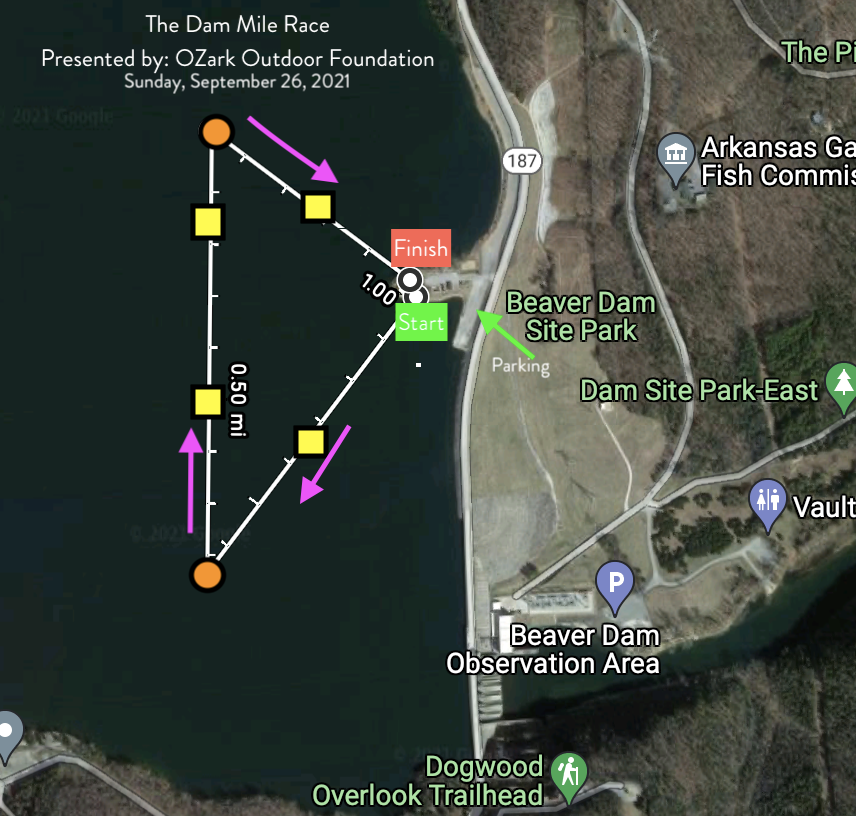 the Dam 1 Mile at Beaver Lake: SWIM OZ (9/26/2021)